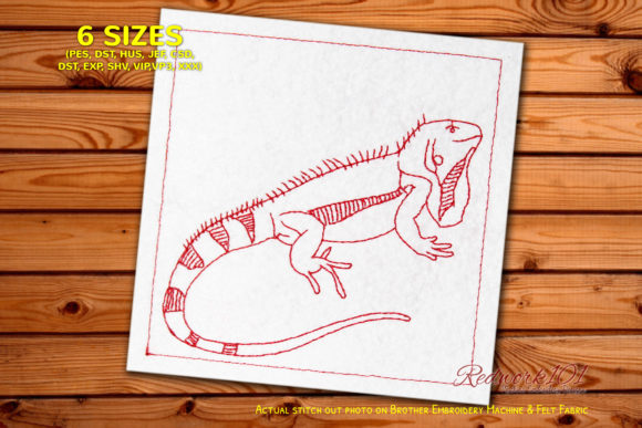 Iguanidae Redwork: An Etsy Seller’s Design Review