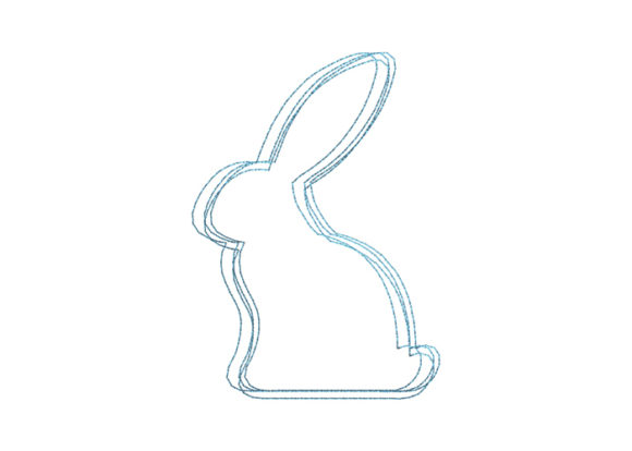Rabbit Scribble Stitch: A Charming Embroidery Design