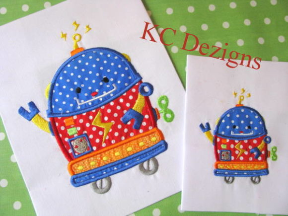 Robot Carpet Cleaner: A Cute Applique for Kids