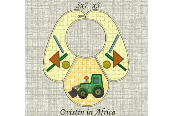 Yellow Tractor Baby Bib for Small Hoops Review